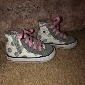 Polka dot High Top baby Converse